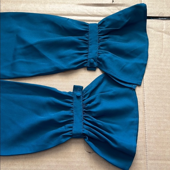 Jessica Simpson Blue Bell Sleeve Embellished Blouse - Picture 7 of 10